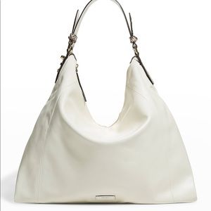 Jimmy Choo Snake Trim Leather Hobo Bag